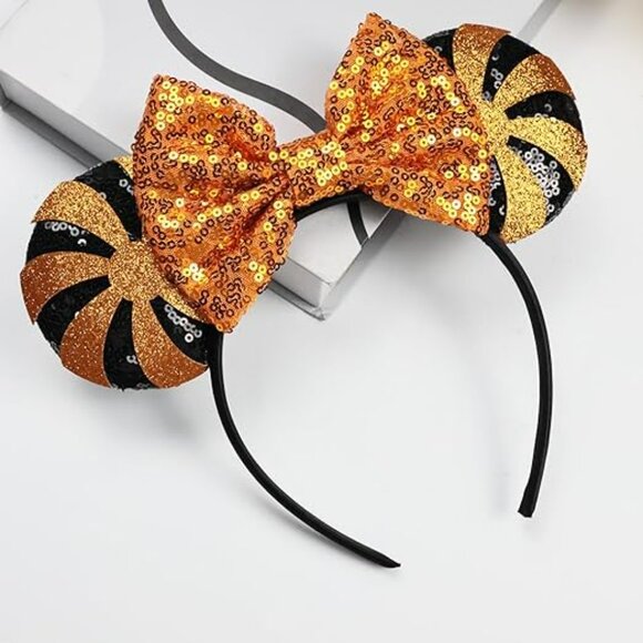 Mouse Ear Orange Candy Headband for Party Park Fun - Picture 2 of 2